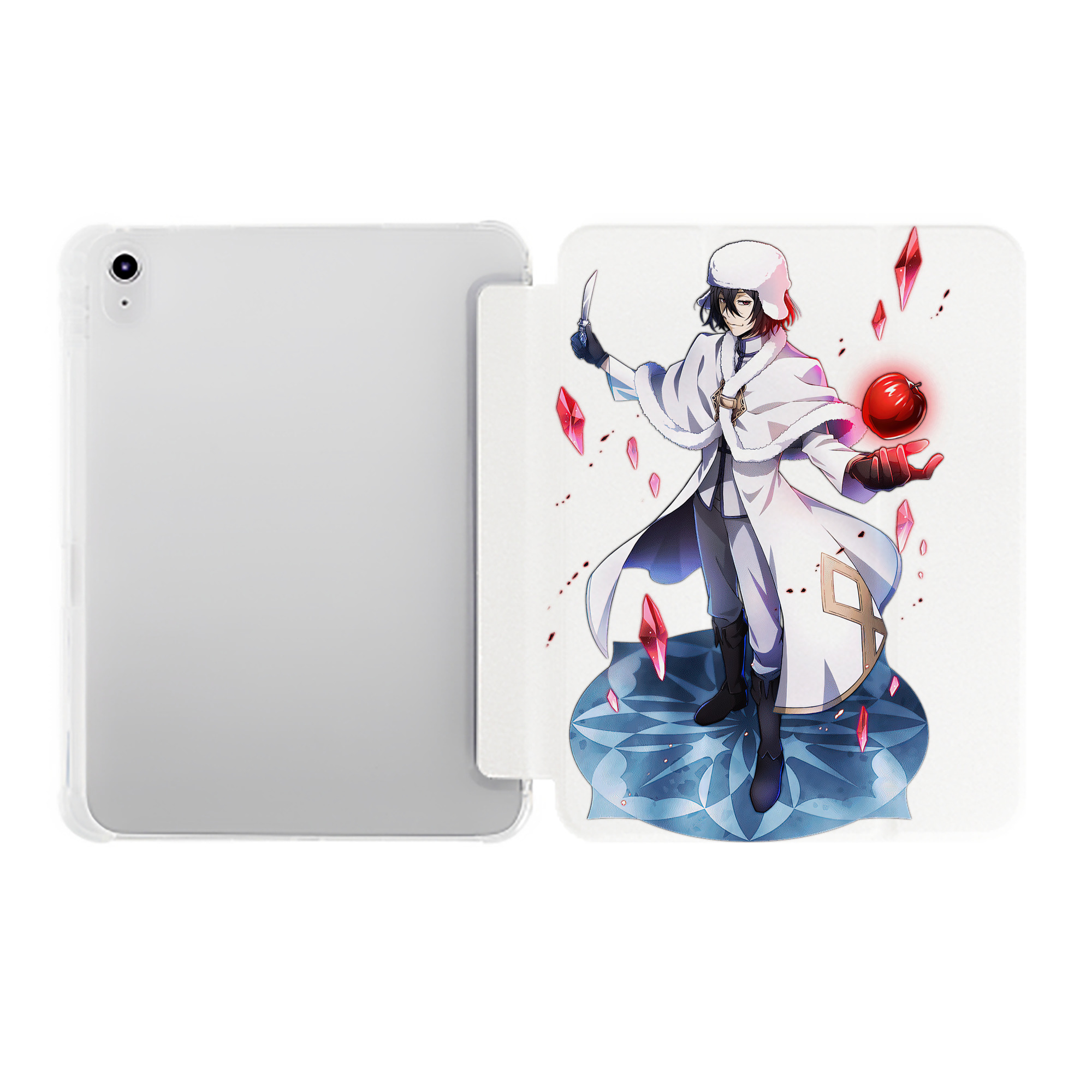 （画像用） 文豪ストレイドッグス Bungo Stray Dogs IPad ケース ペン収納付き 三つ折りスタンド PUレザー×シリコン 対応機種9.5/10.5/10.9インチ